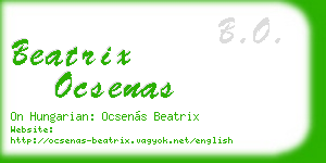 beatrix ocsenas business card